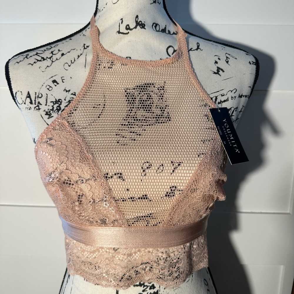 YOUMITA Creamy Light Peach Bralette | Size Medium | Sexy Underwear
